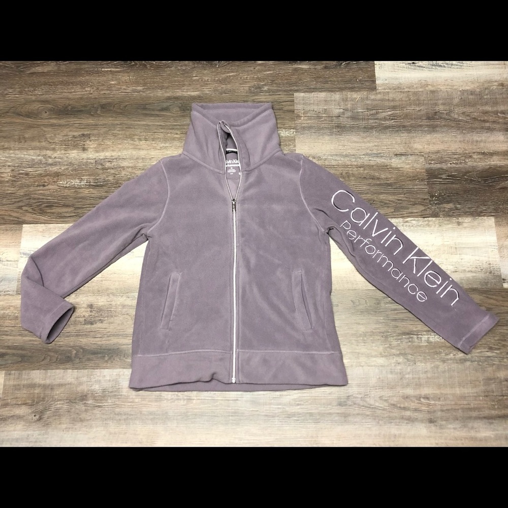 Calvin Klein Purple Zip-up Fleece Jacket